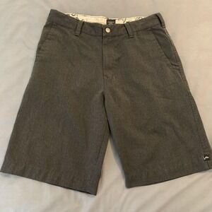 Rusty Shorts Mens 32 Gray Chino Walk Casual Surf Skate Poly Viscose Pockets